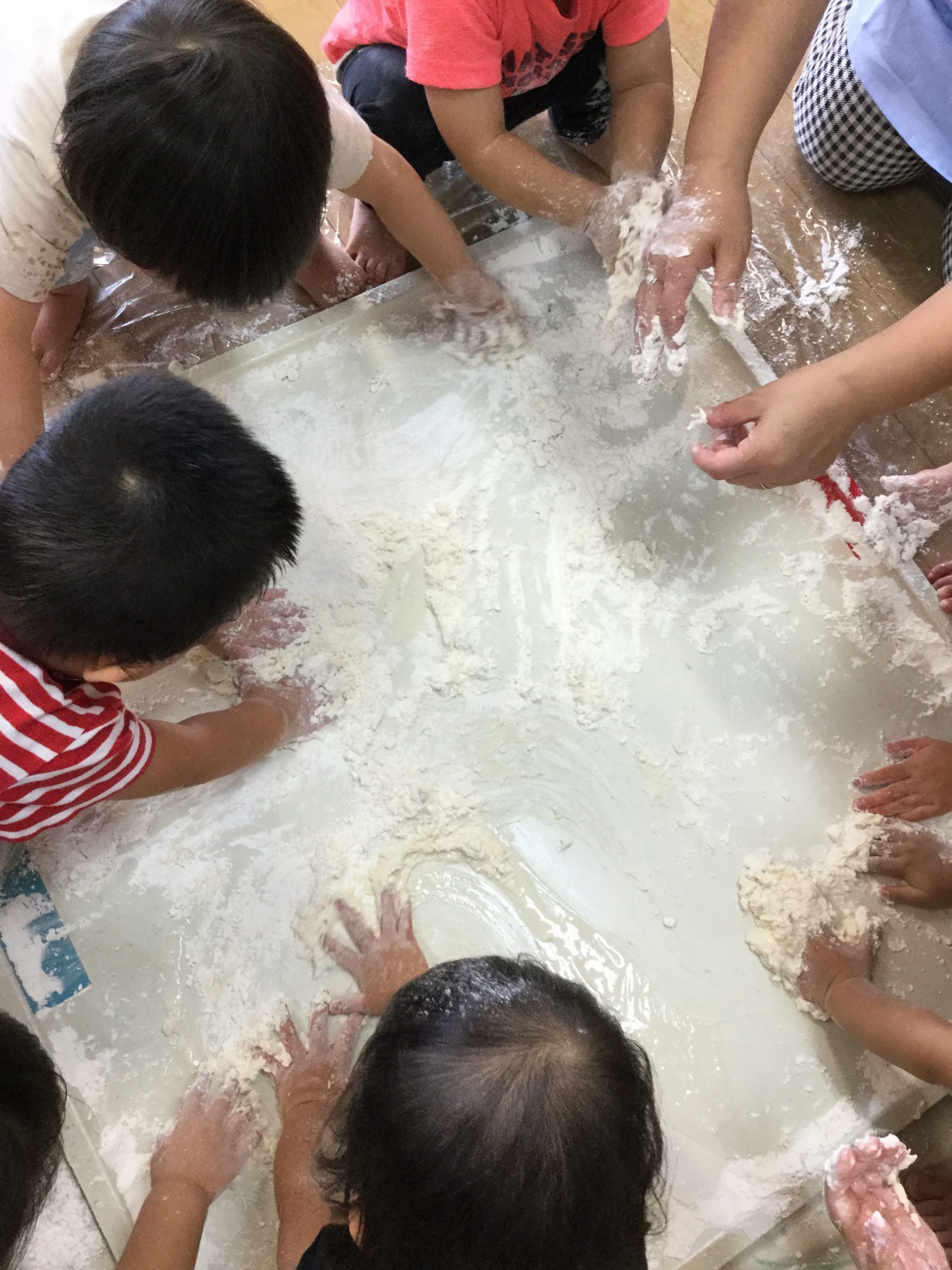 こらあぐみ 小麦粉で遊んだよ 尾張旭市立茅ヶ池保育園 こらあぐみ 小麦粉で遊んだよ 尾張旭市立茅ヶ池保育園
