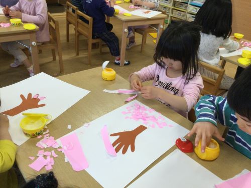 自分の手形で桜の木を作ったよ！.JPG