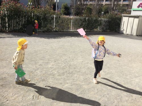 ぱんだ　羽子板を作って遊んだよ.JPG