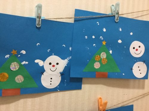 乳児 クリスマス製作 アスク石神井まち保育園 乳児 クリスマス製作 アスク石神井まち保育園