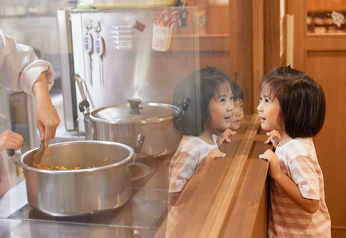 栄養士が作成した栄養バランスが整った給食